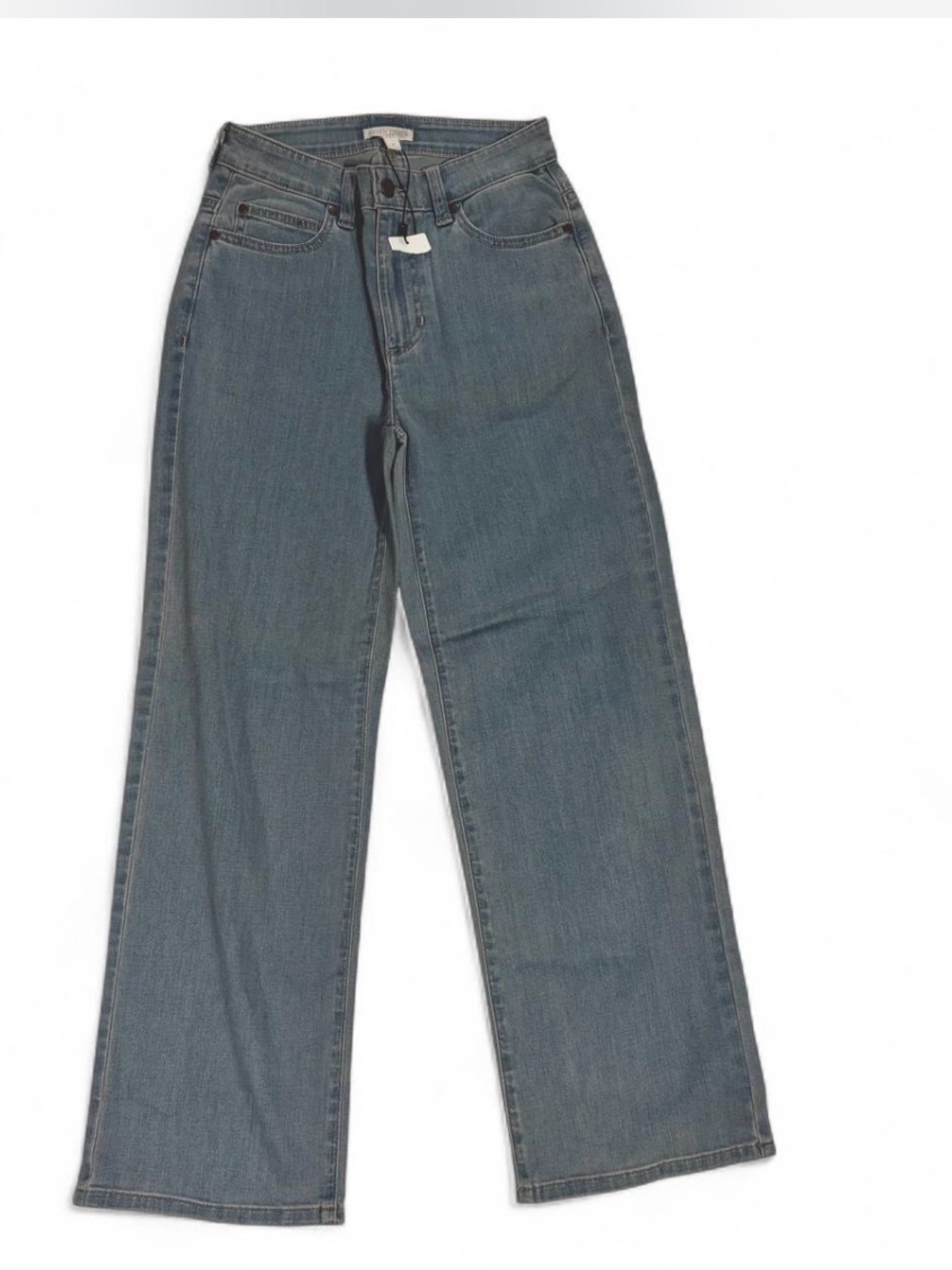 Eileen Fisher Wide-Leg Light Wash Jeans - Blue Denim
